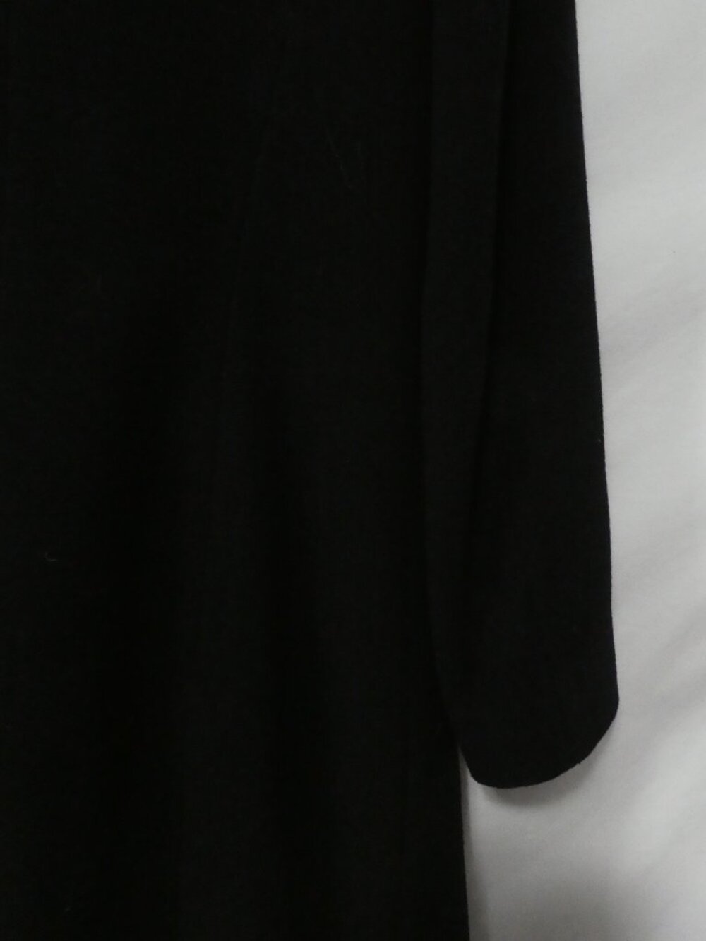 IKE BEHAR Black Wool Blend Shawl Portrait Collar Winter Overcoat Size 6 - Picture 14 of 16